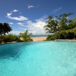 Pool by the Acacia block overlooking the ocean at Casa Rex Boutique Hotel in Vilanculos