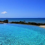 Infinity pool overlooking the ocean, Golden Sands apartments, Sol Resorts, Vilanculos, Mozambique